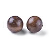 Lightcoffee Round Natural Wood Beads X-TB25MMY-5-2