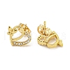 Brass Micro Pave Cubic Zirconia Ear Studs EJEW-P261-27D-G-2