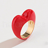 3D Heart Zinc Alloy Enamel Finger Rings FS-WG26371-07-2
