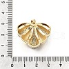 Brass Micro Pave Clear Cubic Zirconia Pendants KK-G529-03GP-3