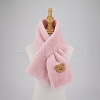 Polyester Faux Rabbit Fur Boys Girls Adjustable Neck Warmer Scarf COHT-PW0001-33A-1