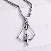 Stainless Steel Vintage Bow and Arrow Pendant Necklaces QY4910-3-1