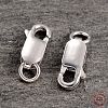 Anti-Tarnish Rhodium Plated 925 Sterling Silver Lobster Claw Clasps STER-K014-H154-12mm-P-5
