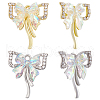 Beebeecraft 12Pcs 2 Colors Alloy Cubic Zirconia Pendants ZIRC-BBC0002-66-1