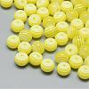 Transparent Stripe Resin Beads RESI-S345-6mm-12-1