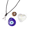 3Pcs 3 Styles Adjustable Waxed Polyester Cord Necklaces Making AJEW-JB01308-2