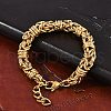 304 Stainless Steel Mesh Chains Bracelets for Women BJEW-F488-42G-2