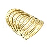 304 Stainless Steel Adjustable Cuff Rings for Women RJEW-B123-01G-03-4