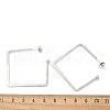 304 Stainless Steel Square Stud Earrings for Women EJEW-M089-06P-5