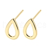 Brass Stud Earrings EJEW-B035-12KCG-1