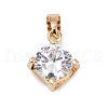 Brass Micro Pave Cubic Zirconia Pendants X-KK-E795-29KCG-04-1
