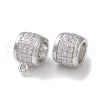 Rhodium Plated 925 Sterling Silver Tube Bails STER-K176-07P-2