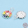 925 Sterling Silver Enamel Charms STER-T004-07S-5
