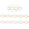 Brass Textured Hexagon Link Chains CHC-M025-33G-2