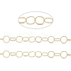 Brass Textured Hexagon Link Chains CHC-M025-33G-2