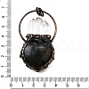 Natural Quartz Crystal & Amethyst & Labradorite Heart Big Pendants G-Q350-06A-3