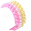 3Pcs 3 Colors ABS Plastic Imitation Pearl Beads Stretch Bracelets BJEW-JB11585-4
