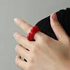 3D Heart Zinc Alloy Enamel Finger Rings FS-WG26371-08-1