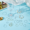 Unicraftale 304 Stainless Steel Wine Glass Charms Rings STAS-UN0002-80-2