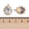 Natural White African Opal Faceted Pendants G-K347-06G-02-3
