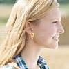 ANATTASOUL 12Pcs 6 Style Stainless Steel Hoop Earrings for Women EJEW-AN0004-42-5