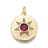 Brass Micro Pave Cubic Zirconia Pendants ZIRC-M108-37-G-1