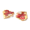304 Stainless Steel Enamel Pendants STAS-K256-07G-01-3