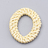 Handmade Spray Painted Reed Cane/Rattan Woven Linking Rings WOVE-N007-04F-2