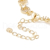 Clear Cubic Zirconia Open Ring Link Chains Bracelet BJEW-I301-13G-3