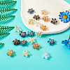 20Pcs 10 Colors Glass Pendant PALLOY-TAC0109-6