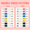 PU Leather & Cotton Name Marker Keychain AJEW-WH0514-032-3