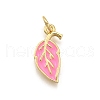 Brass Enamel Pendants KK-K401-32G-2