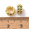 Long-Lasting Plated Brass Micro Pave Clear Cubic Zirconia Beads KK-K381-18B-G01-2