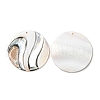 Natural Freshwater Shell & Black Lip Shell Pendants SHEL-F007-05-2