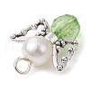 Imitation Pearl Acrylic Pendants PALLOY-JF02624-01-4