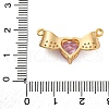 Brass Micro Pave Cubic Zirconia Pendants KK-V009-25G-3