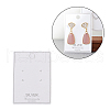 100Pcs Paper Jewelry Earring Stud Display Cards CDIS-NH0001-01B-1