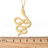 304 Stainless Steel Snake Pendant Necklaces for Women Men NJEW-Z063-03G-08-3