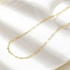 Brass Oval Link Chain Necklaces NJEW-A042-08G-4