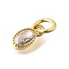 Brass Micro Pave Cubic Zirconia Pendants KK-Z102-05G-02-2