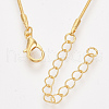 Brass Round Snake Chain Necklace Making MAK-T006-11A-G-2