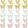Olycraft 200Pcs Butterfly & Flower Alloy Cabochons MRMJ-OC0002-61-7