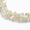Electroplate Glass Beads Strands EGLA-J143-B-PL02-3
