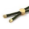 Half Finished Twisted Milan Rope Slider Bracelets FIND-G032-01G-17-4