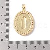 Brass Cubic Zirconia Pendants KK-Z050-22G-3