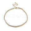Brass Micro Pave Clear Cubic Zirconia Link Chain Bracelets for Women BJEW-S170-02G-B-4