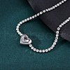 304 Stainless Steel Cubic Zirconia Link Chain Bracelets for Women NJEW-Z067-01P-02-3