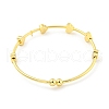 Heart Brass Bangles for Women BJEW-Z062-16G-3
