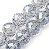 Transparent Electroplate Glass Beads Strands EGLA-N002-34H-F03-1