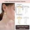 Beebeecraft 12Pcs 2 Colors Alloy Micro Pave Cubic Zirconia Pendants FIND-BBC0003-41-2